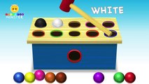 Learn Colors with Wooden Ball Hammer Educational Toys - Shapes and Colors Collection for Children