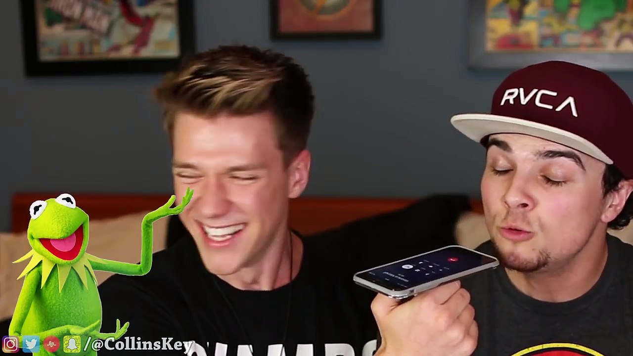 Pranking YOUTUBERS with iPhone 7 CARTOON Voice Impressions Musical Song Lyrics | Collins Key