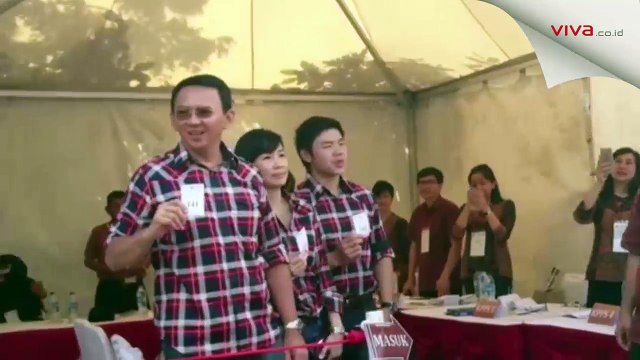Istri dan Anak Dampingi Ahok Gunakan Hak Pilih