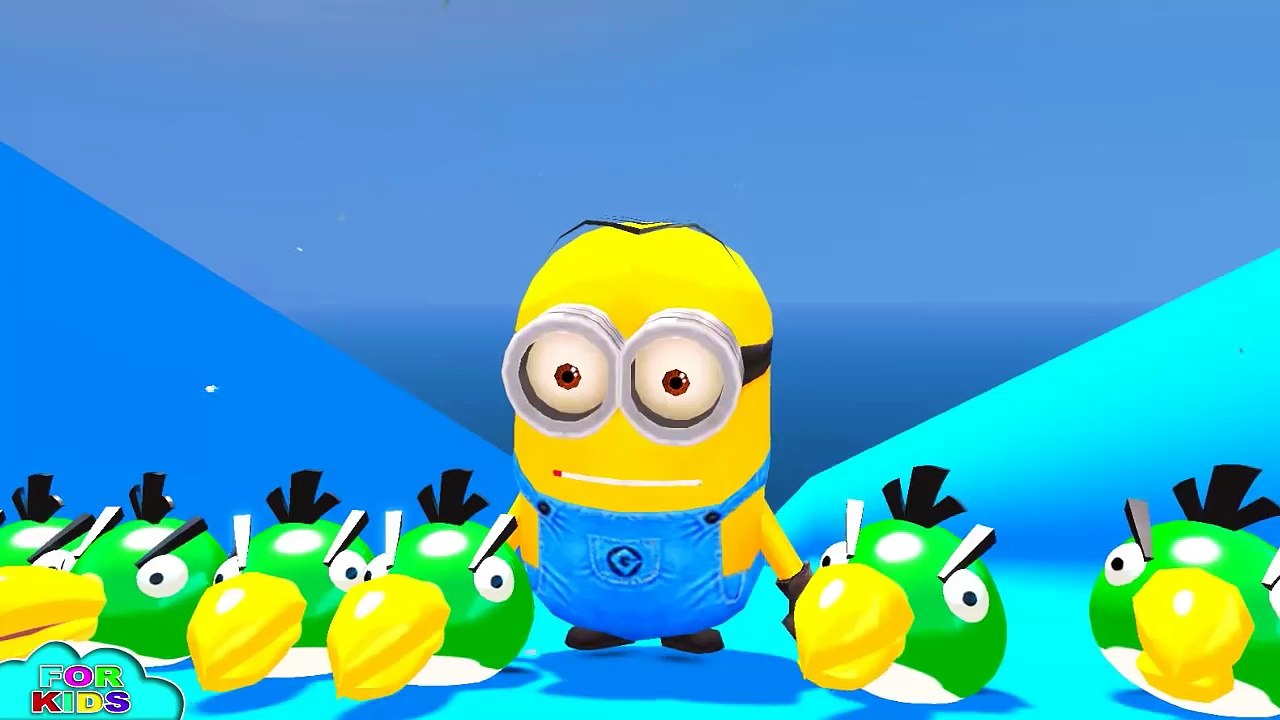 MINIONS VS ANGRY BIRDS AND McQueen Cars - COLLECTION Nursery Rhymes for Children