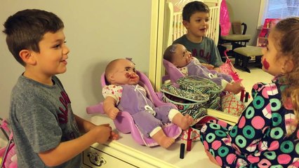 Bad Baby Gia Makeup Fail Bubble Bath Snake in Brothers Bed Prank