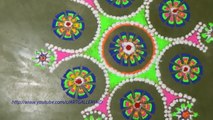 Very easy rangoli designs with bowls // Innovative rangoli //paper bowls art //creative Alpana