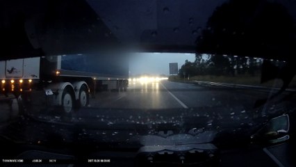 Trucker Hits Driver in Blindspot