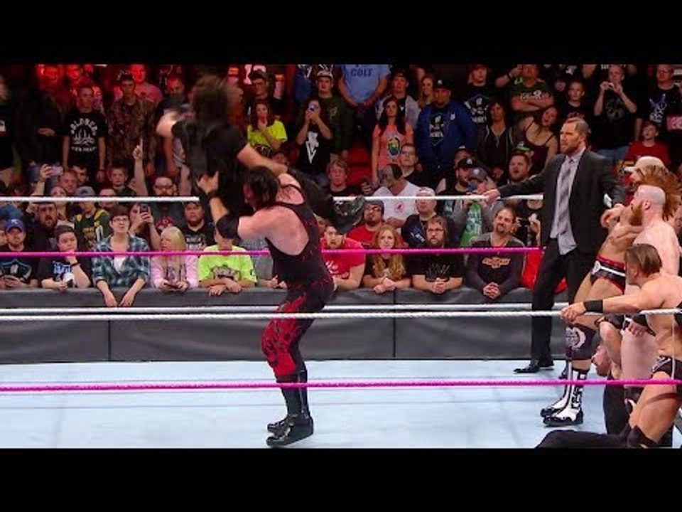 Full Match Seth Rollins , Dean Ambros Aj Styles VS The Miz Cesaro Kane - WWE RAW 23rd Oct 2017