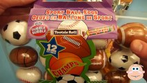 Surprise Egg Sports Party with a JUMBO Sports Egg! Football Soccer Basketball Baseball Eggs