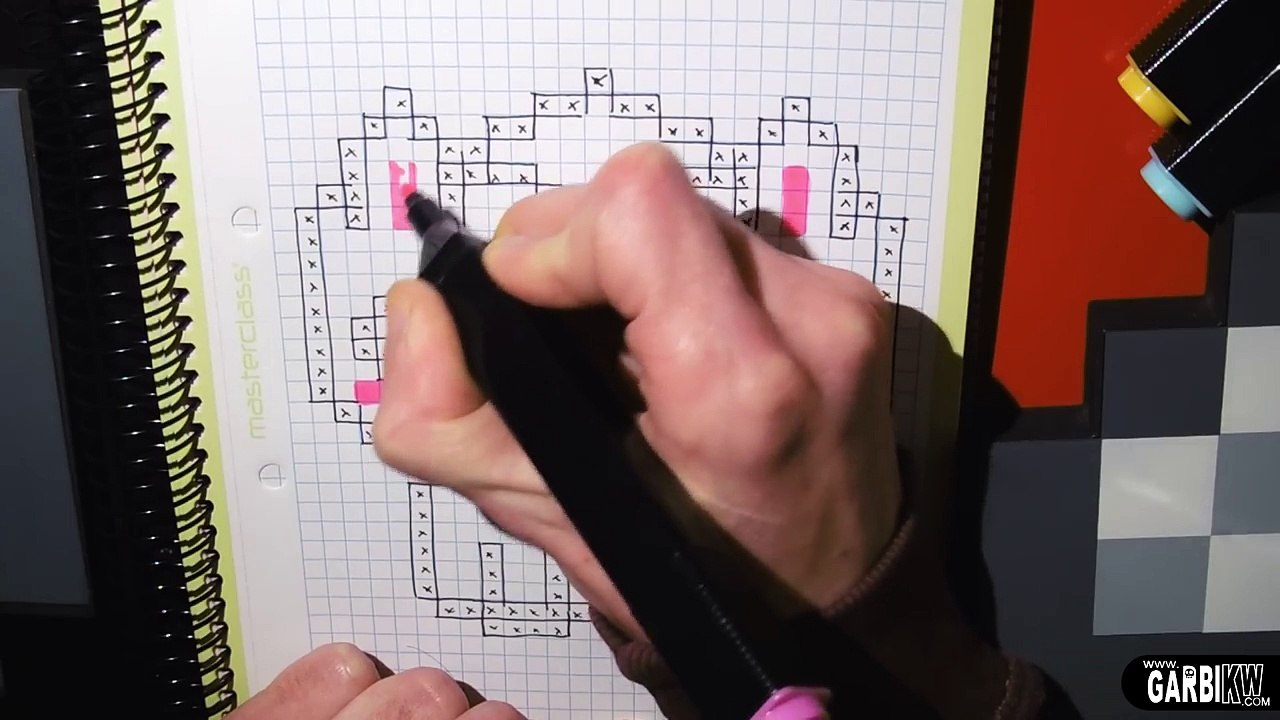 Handmade Pixel Art - How To Draw Kawaii Unicorn #pixelart