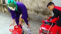 Joker is Fake Doctor Injection Baby Doctor w/ Joker thief Motorbike Chase Police baby