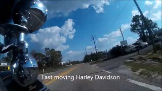 Fast Moving Harley Davidson