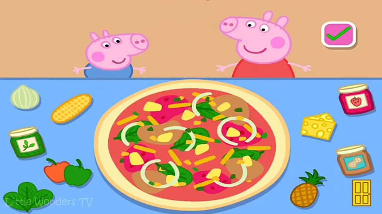 ☀ Peppa Pig Lets Make Pizza ☀ Peppa Pig Making Pizza ☀ Peppa Pigs ...