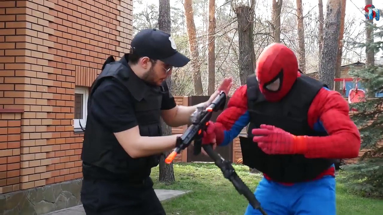 Kids story about SWAT and police, spidey Elsa Joker, Hulk, Maleficent Cars For Kids FUN in Real Life