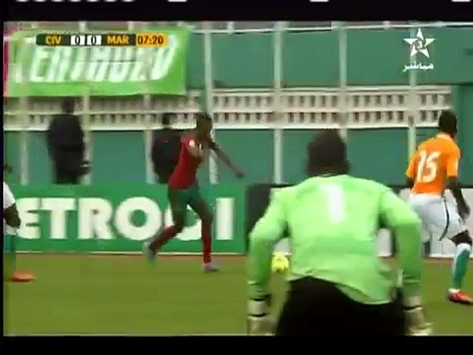 ملخص مباراة الكوت ديفوار ضد المغرب بساحل العاج ابيدجان تصفيا