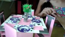 Como fazer mesa e cadeiras para Barbie