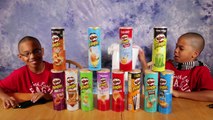 PRINGLES CHALLENGE! Potato Chip Flavors Tasting Contest! Twin Edition