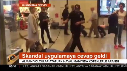 Alman yolcuların valizlerine köpekli arama