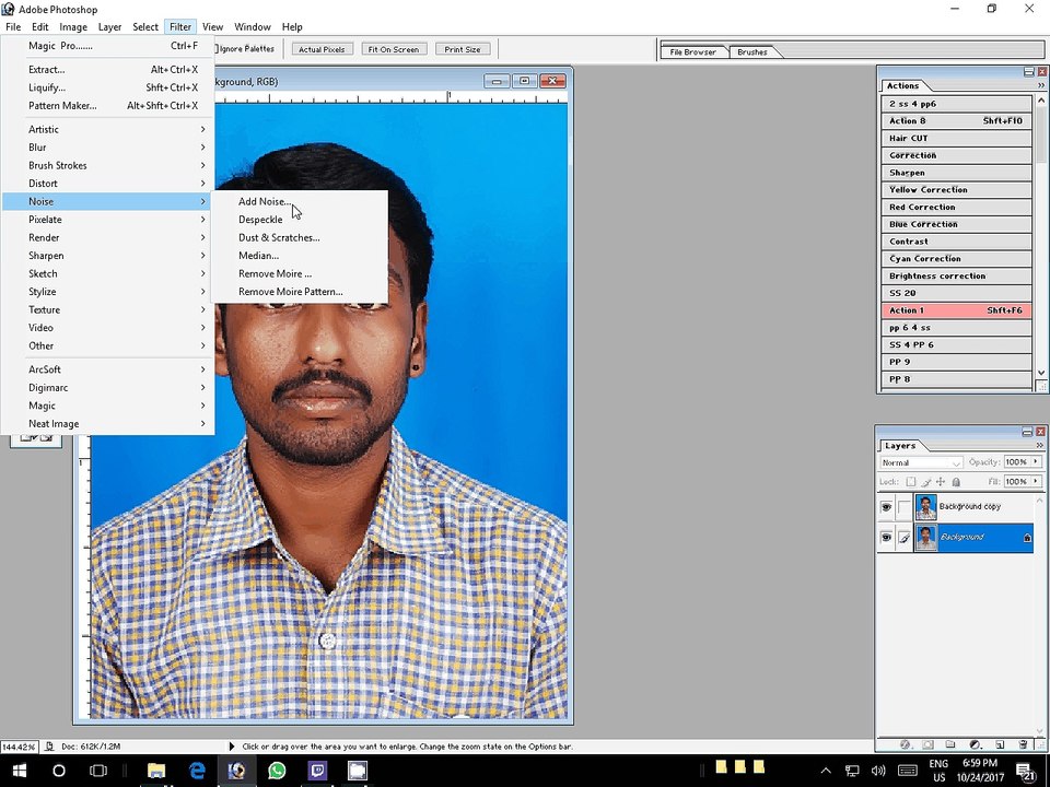 how to create passport size photo on adobe Photoshop