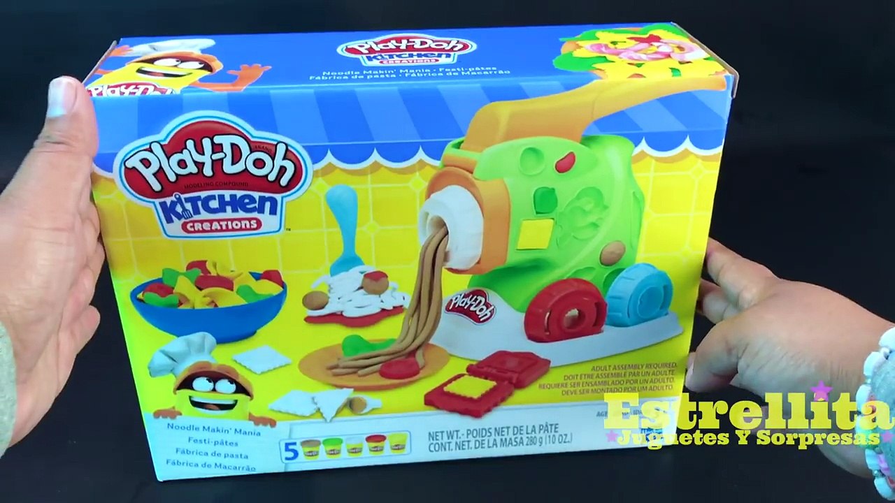 PLASTILINA PLAY DOH FÁBRICA DE PASTA COLLECCIÓN KITCHEN CREATIONS. COMIDA DE PLASTILINA PARA JUGAR.