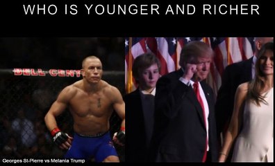 Georges St-Pierre vs Melania Trump Who is younger and richer?