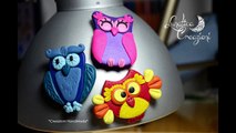 Polymer Clay Tutorial: Calamite con Gufi in pasta polimerica | How to make Owl Magnets