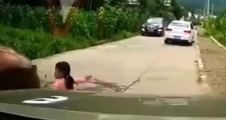 Küçük Kızın Ölümden Döndüğü Anlar Kamerada