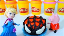 Frozen Elsa Toy Homem Aranha Bolo de Aniversário de Massinha Videos for Kids