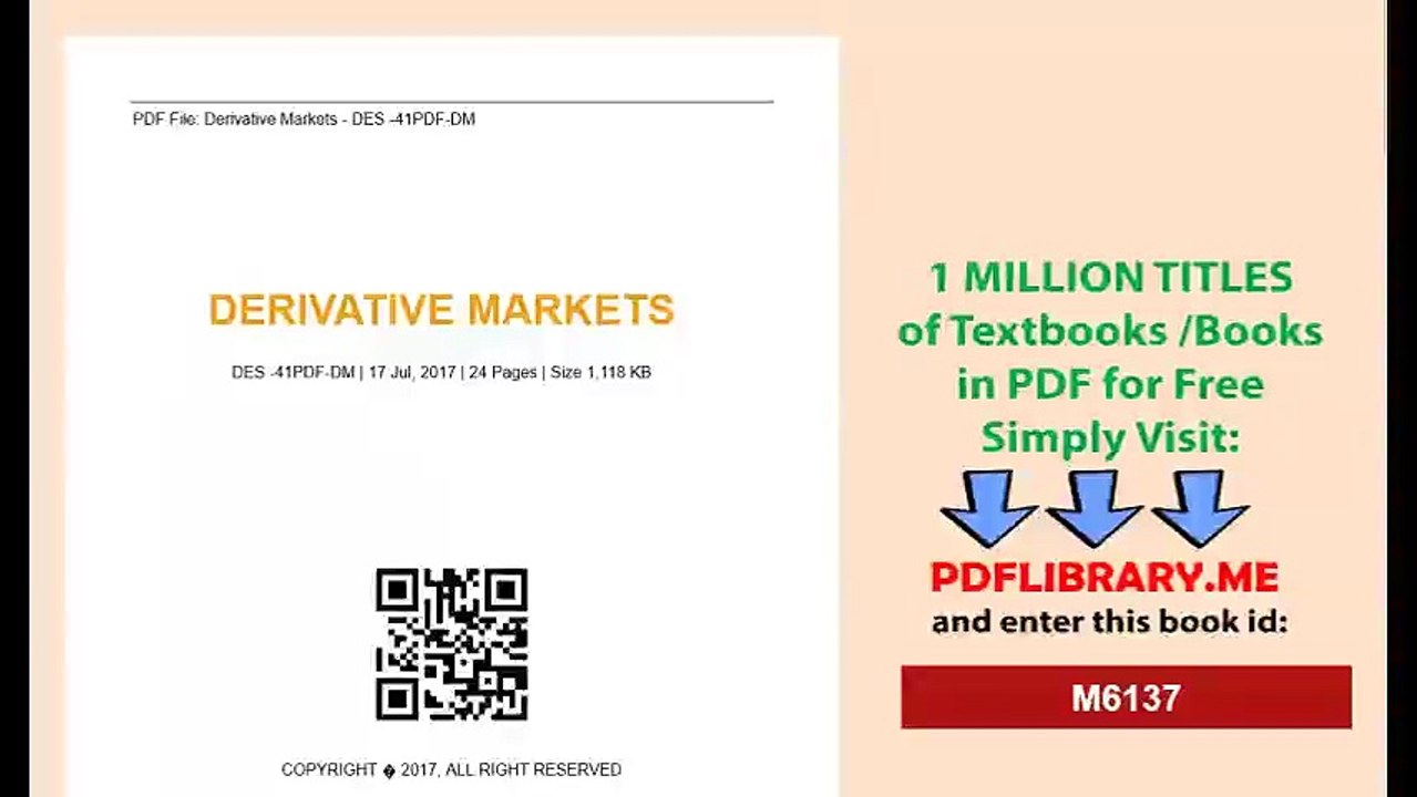 Derivative Markets