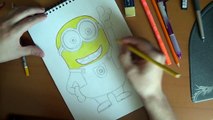 How to draw Minion, Como dibujar un minion, Как нарисовать миньона