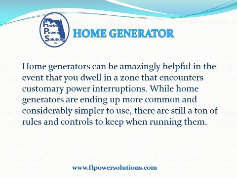 Best Generator for Home- Florida Power Solution