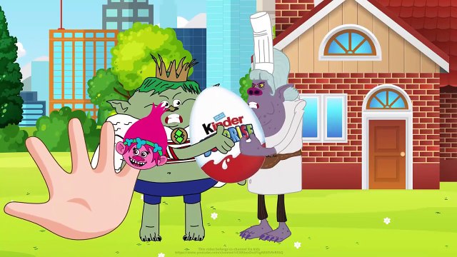 Trolls Poppys Babys and Daddy Branch Attacked by Bergen Finger Family Full Episode Story