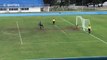 Hilarious moment goalkeeper celebrates penalty save before ball bounces back into goal