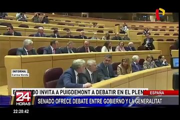 España: Senado ofrece a Puigdemont un debate con el gobierno