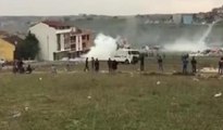 Arnavutköy'de yıkım gerginliği... Polis taziykli su ve gazla müdahale etti