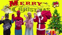 Feliz Natal Homem Aranha Elsa congelada Papai Noel Palhaço Super heróis Merry Christmas