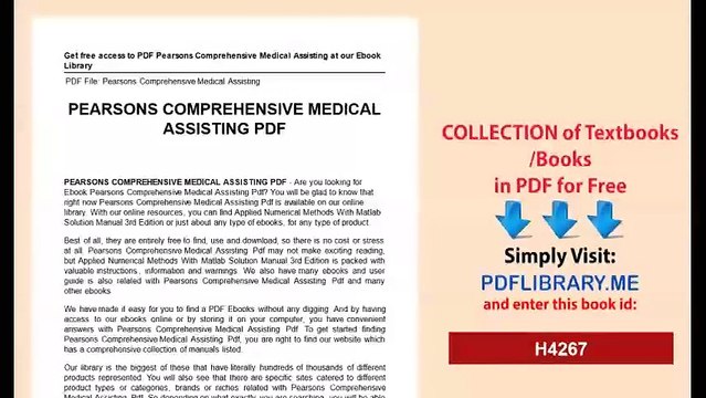 Pearsons Comprehensive Medical Assisting