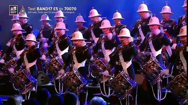 Royal Marines Corps of Drums & Top Secret Drum Corp - Mountbatten Festival of Music 2017