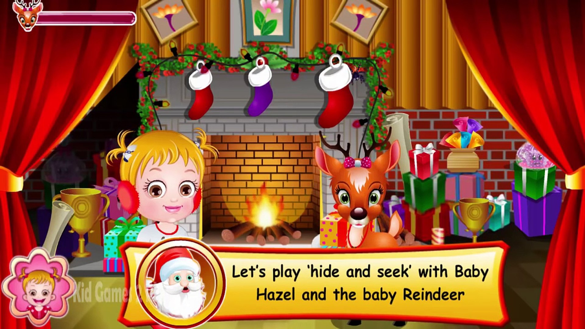 Baby Play & Care Santas Reindeer ❤ Baby Hazel Reindeer Surprise Cartoon Game for Baby