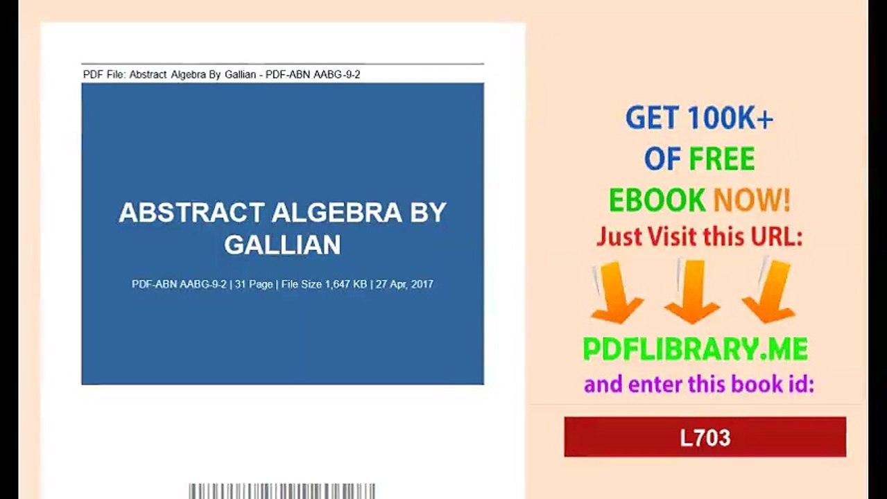 Abstract Algebra By Gallian