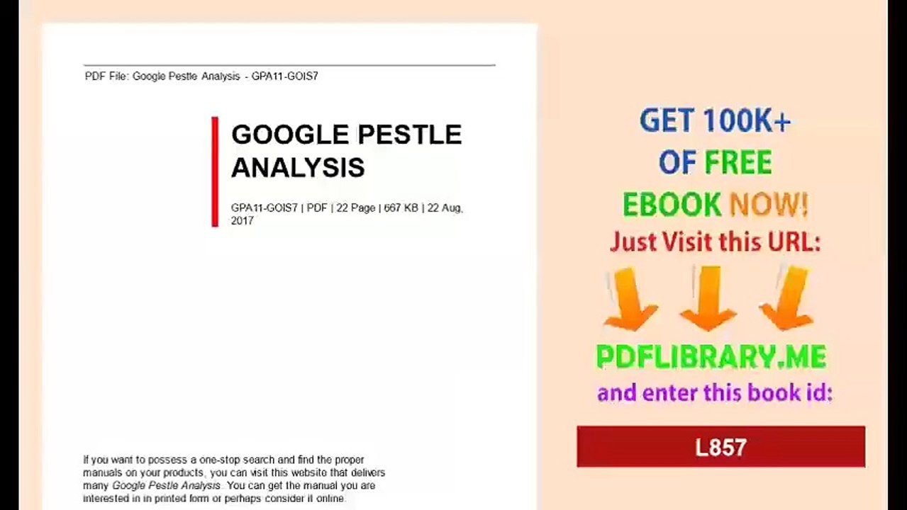 Google Pestle Analysis