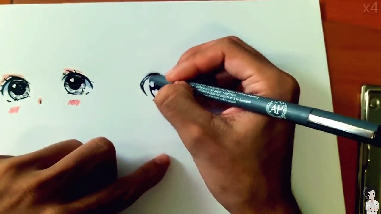 วาดรูปดวงตา สไตร์ อนิเมะ มังงะ draw manga eye Part1 絵の描き方講座 目の描き方説明