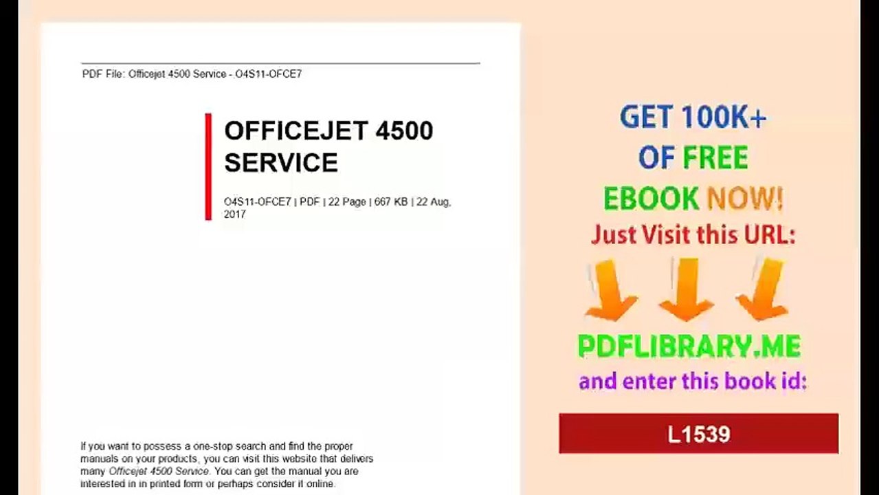 Officejet 4500 Service
