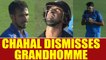India vs NZ 2nd ODI: Grandhomme dismissed on 41 runs, Chahal tricks with wide delivery | Oneindia