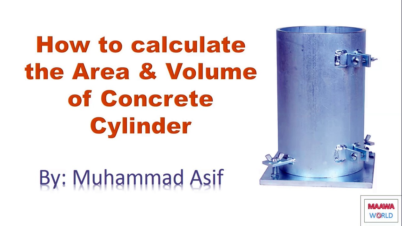How to Calculate the Area & Volume of Concrete Cylinder Part-1 in Urdu & Hindi
