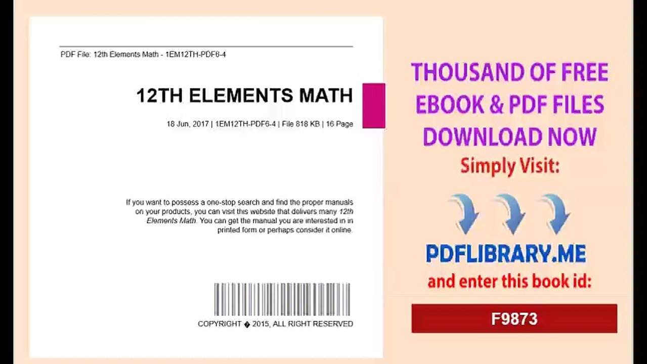11th Maths Solution Of Elements