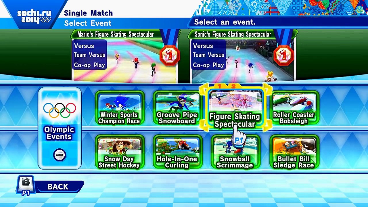ABM: Sonics Figure Skating Spectacular !! Mario & Sonic SOCHI Olympics!! HD
