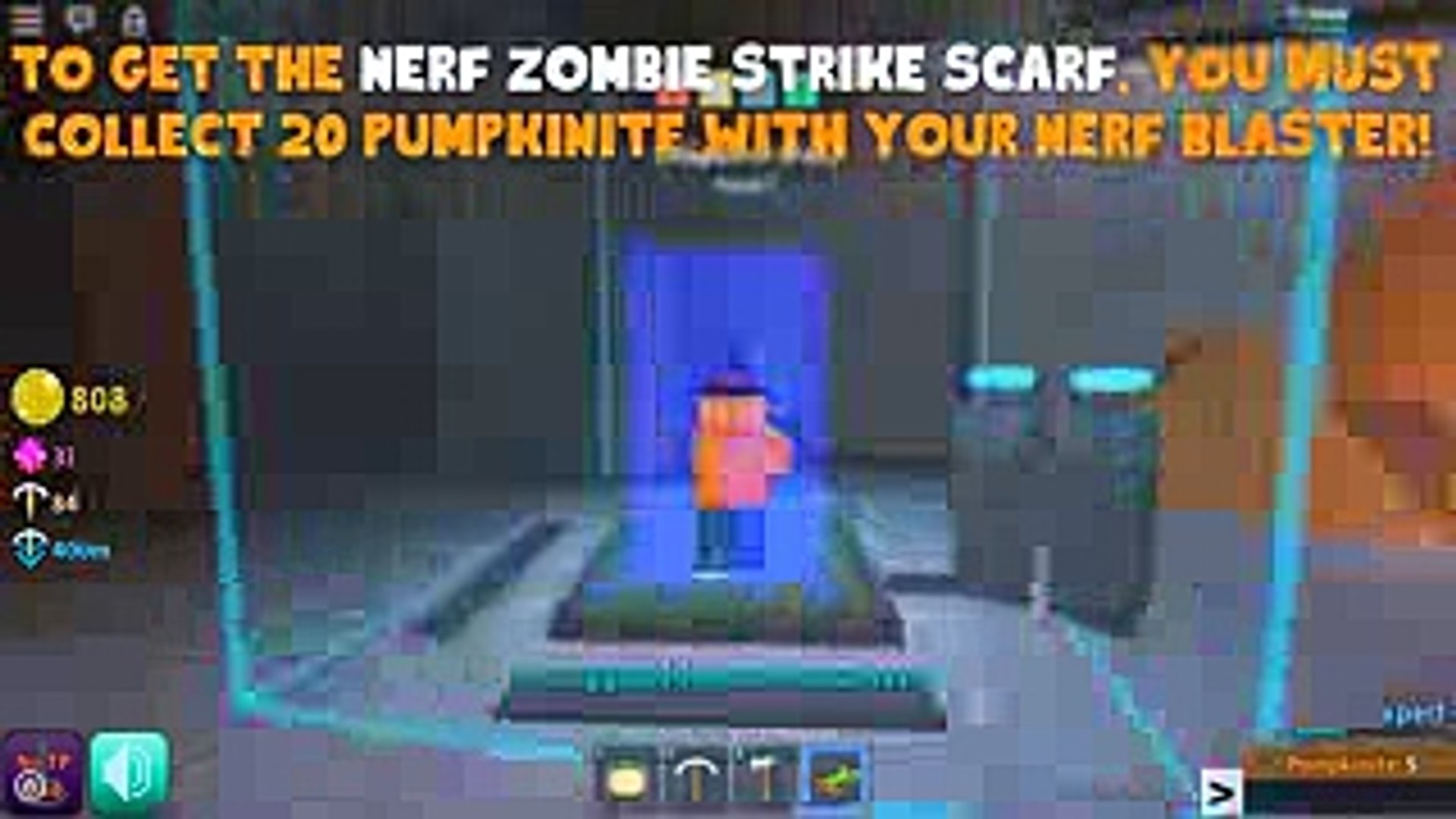 How To Get The Nerf Zombie Strike Scarf Azure Mines Hallows Eve 2017 Roblox Event - 