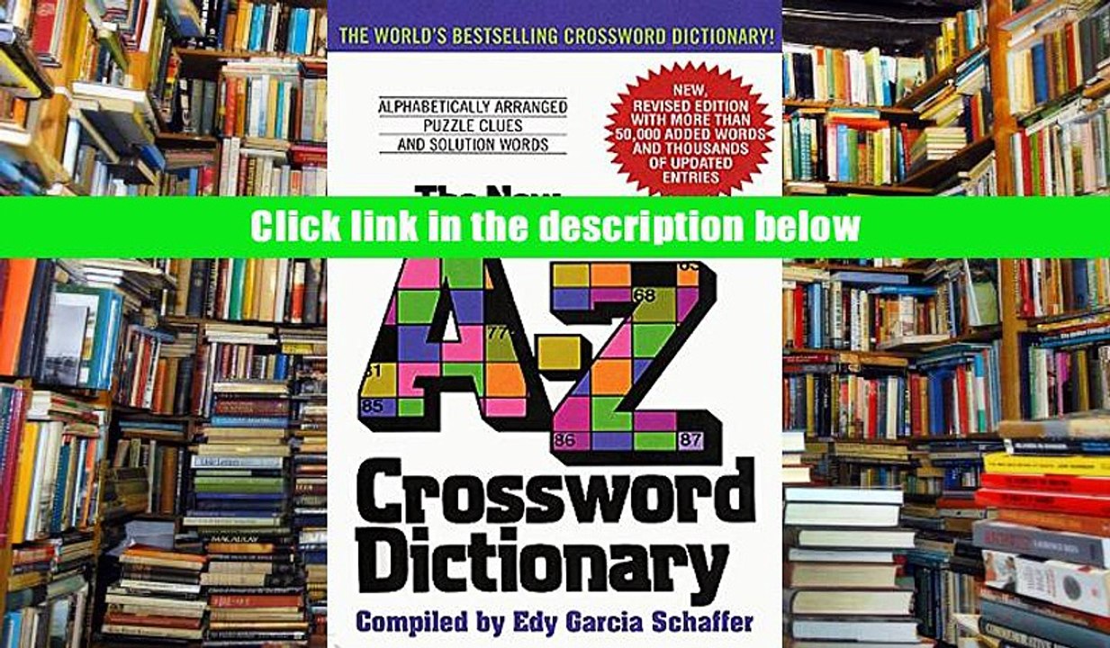 Epub New Comprehensive AZ Crossword Dictionary For Kindle video