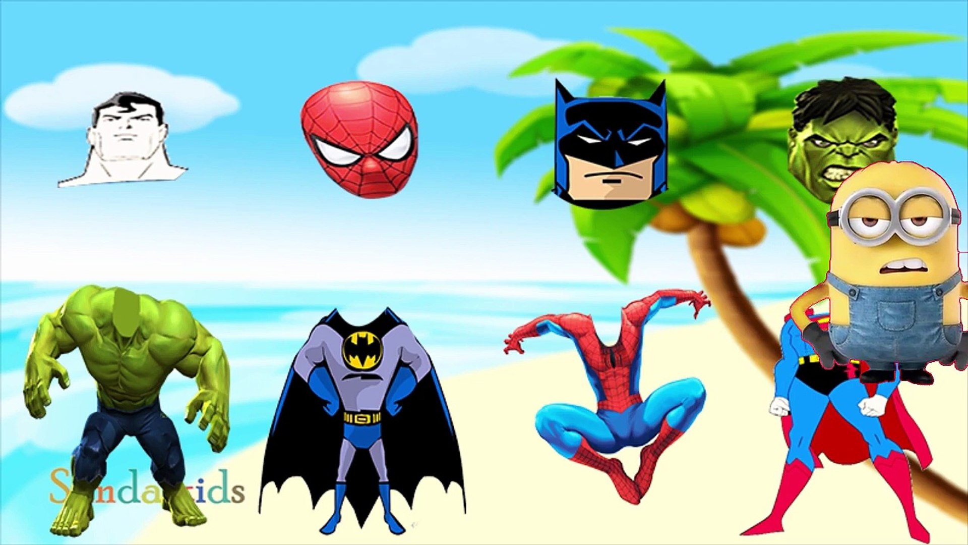 super hero kartun hulk spiderman batman wrong head Finger family song By  sunda kids - video Dailymotion