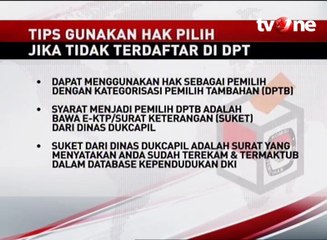 Tips Gunakan Hak Pilih Jika Tidak Terdaftar di DPT