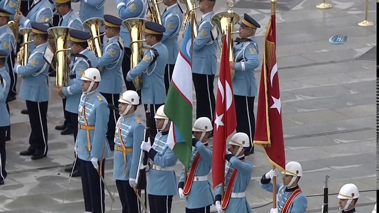 Cumhurbaşkanı Erdoğan, Özbekistan Cumhurbaşkanı Mirziyoyev’i Resmi Tören İle Karşıladı