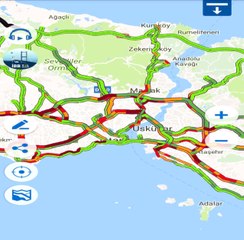 İstanbul Trafiğinde Yağmur Yoğunluğu