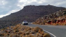 Porsche Cayenne Turbo Palladium Metallic Driving on the road